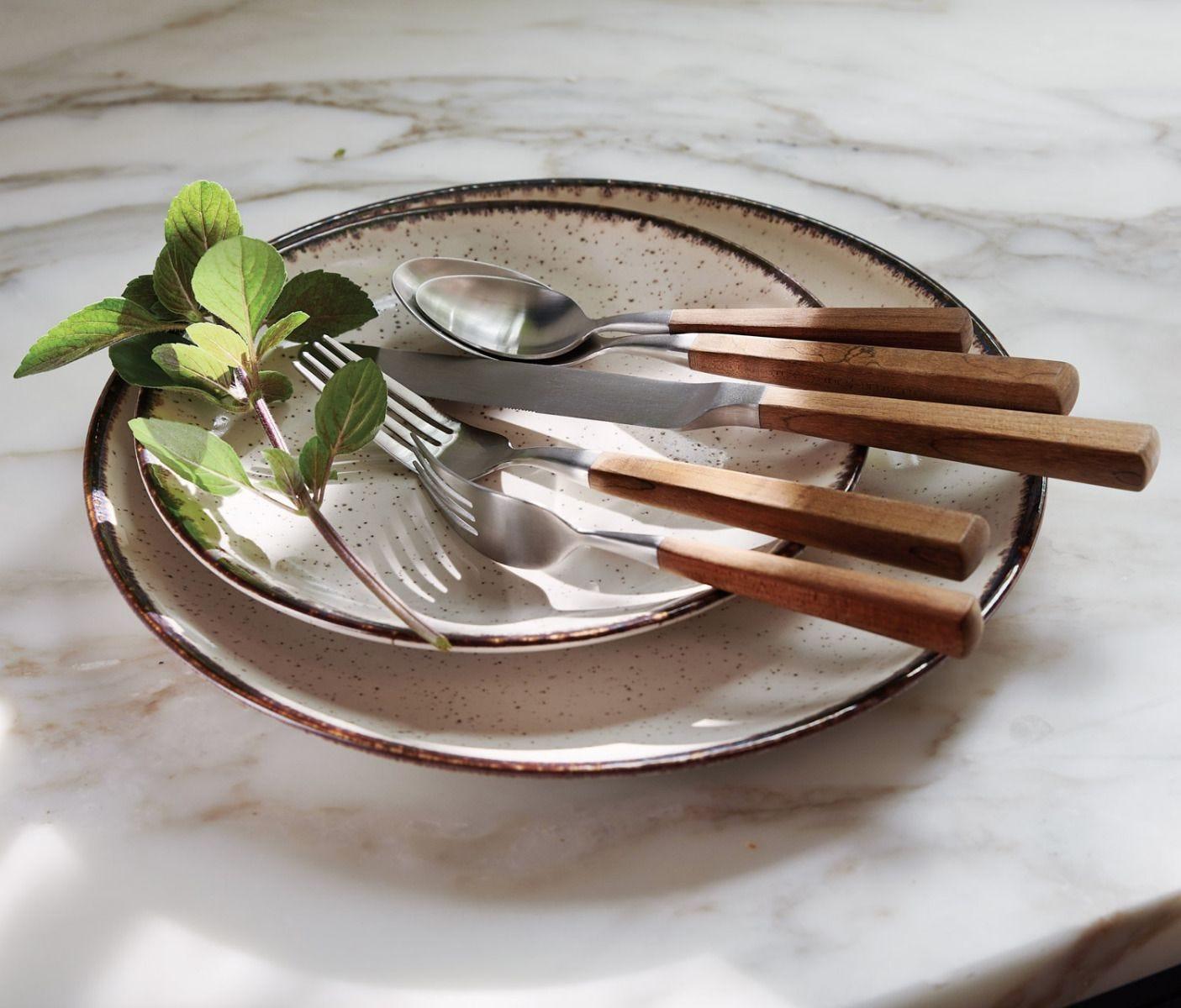 Copper & Marble 10-Piece Cutlery Set