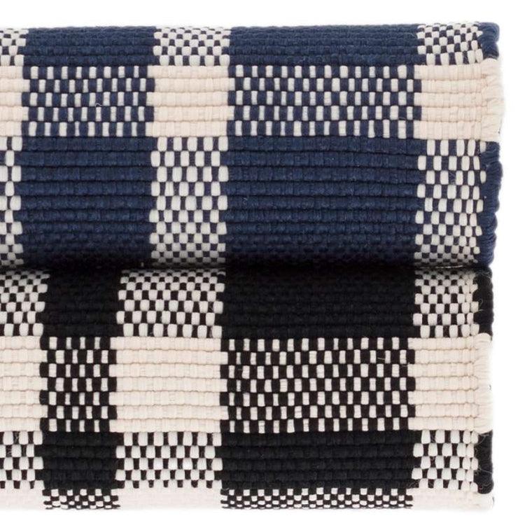 Tattersall Black Handwoven Indoor/Outdoor Rug