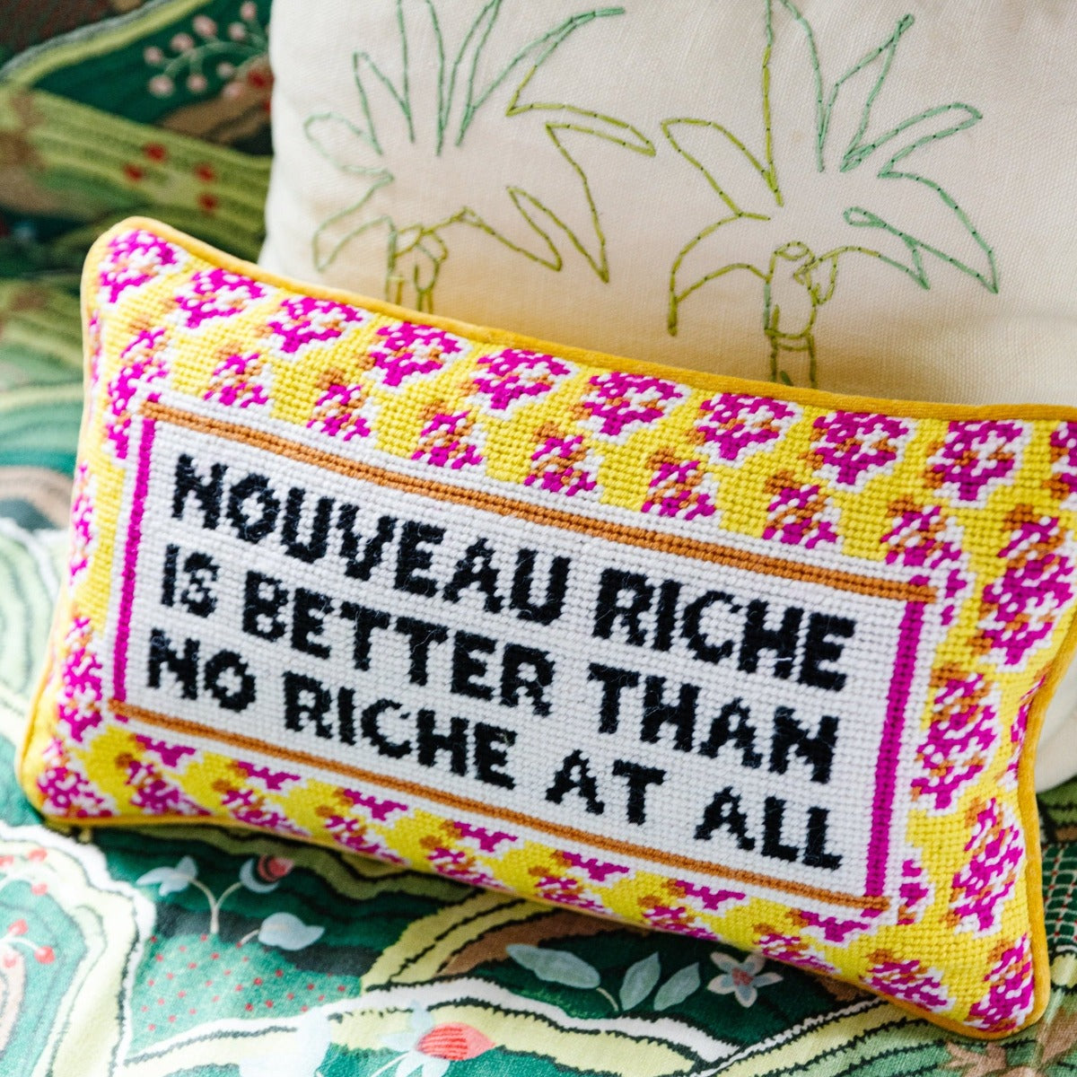 Furbish - Nouveau Riche Needlepoint Pillow