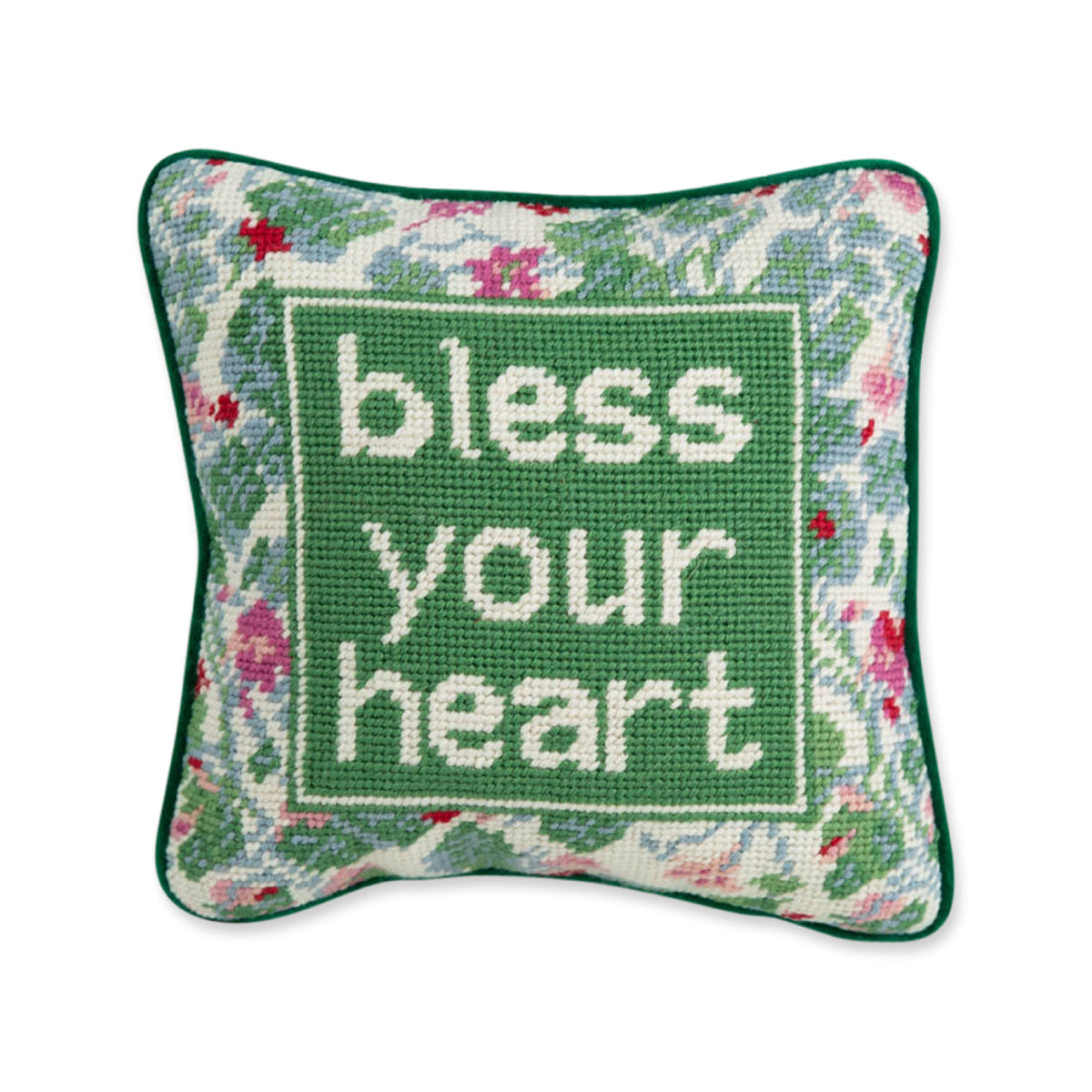 Furbish Studio - Why Go Big Needlepoint Pillow