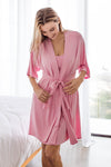 YALA Nina Elbow Sleeve Belted Bamboo Robe