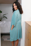 YALA Nina Elbow Sleeve Belted Bamboo Robe