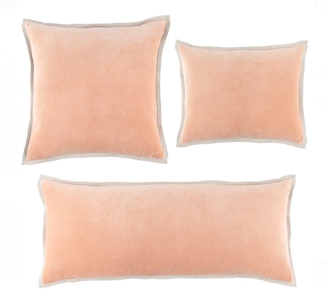 Panne Velvet Coral Decorative Pillow