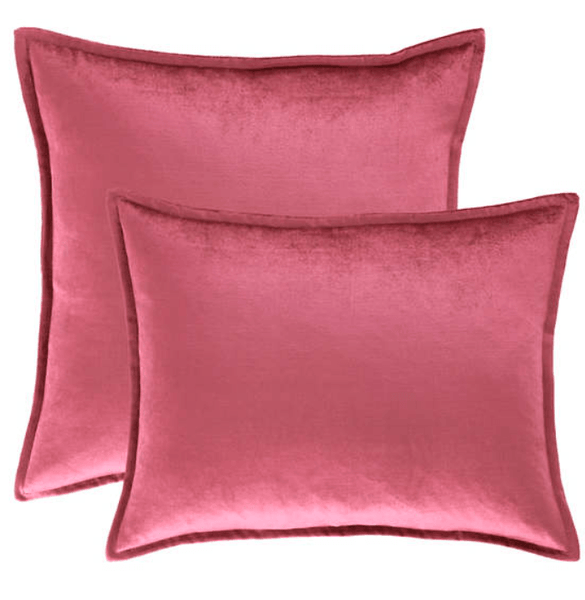 Panne Velvet Coral Decorative Pillow